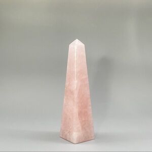 Rose Quartz Obelisk, Crystal Point - 6.2” H